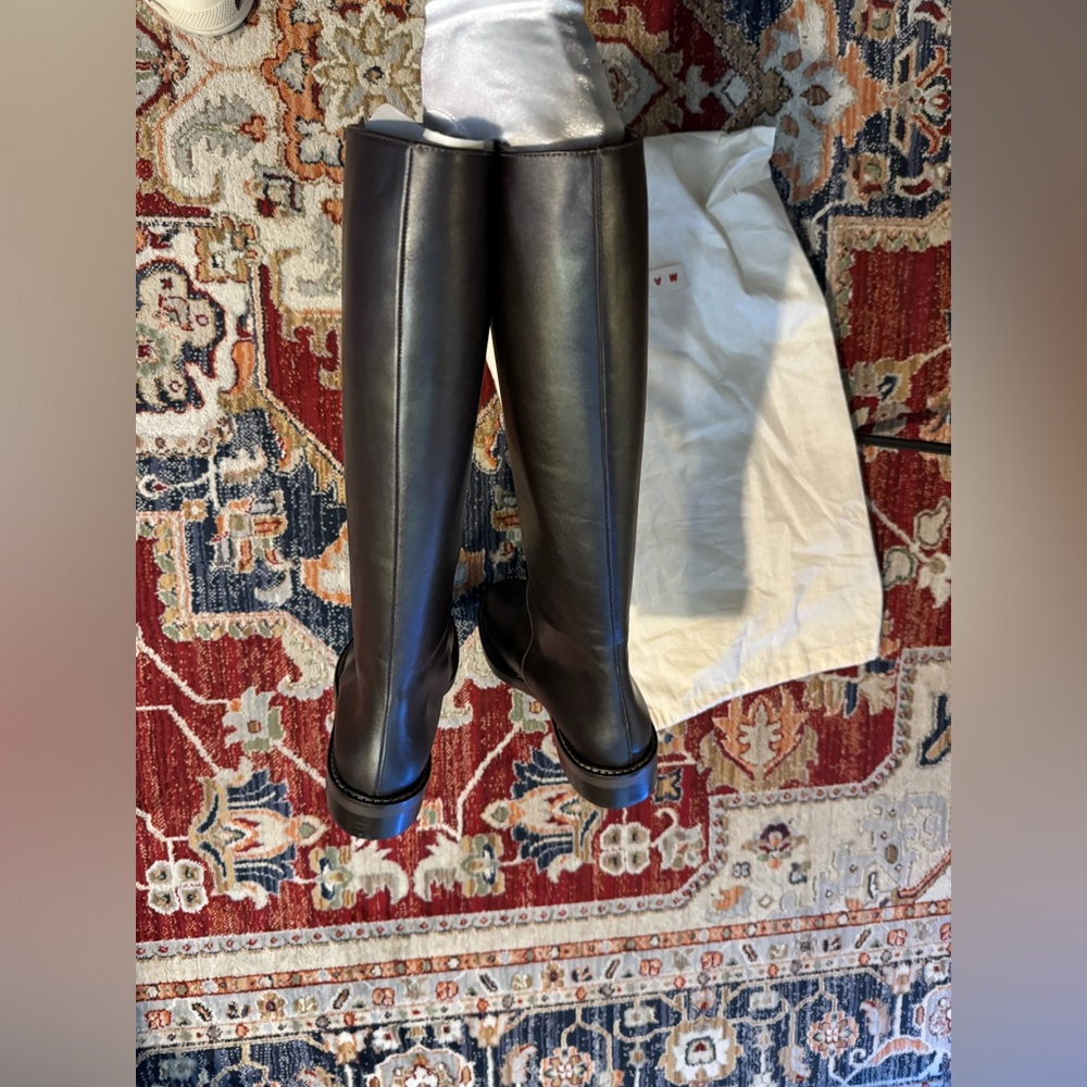 Marni Tall Leather Boots in Dark Brown - Picture 6 of 9